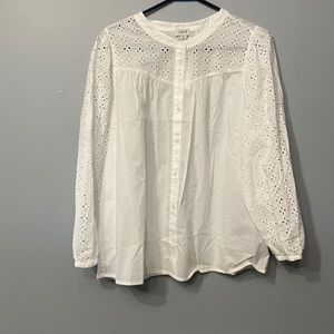 J.Crew Button front top Size XL